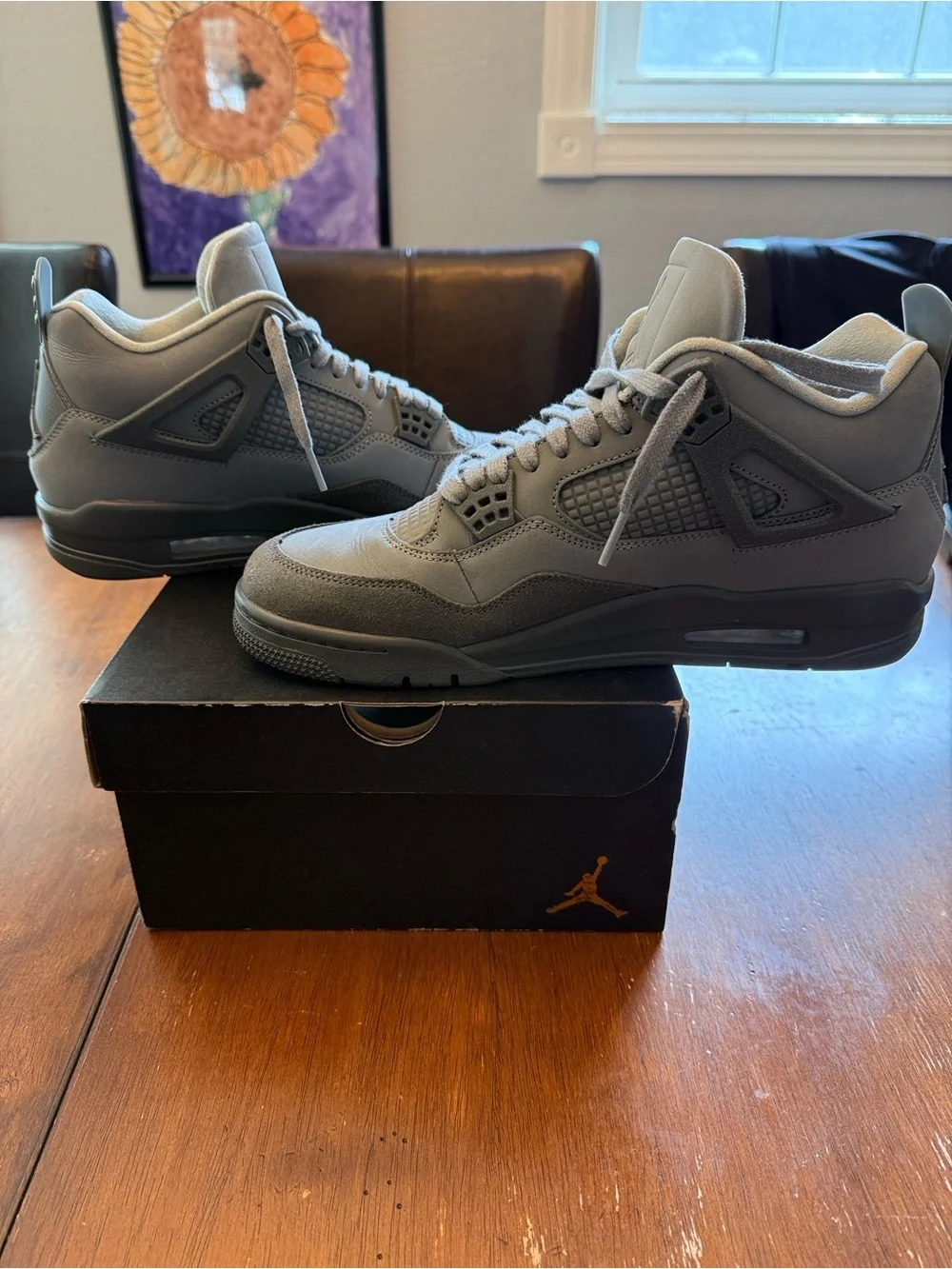 Jordan Retro High-Top Sneakers in Grey